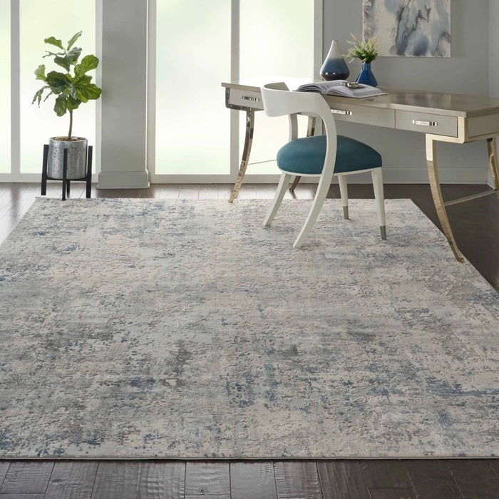 RUSTIC TEXTURES RUS07 IVORY/GREY-BLUE