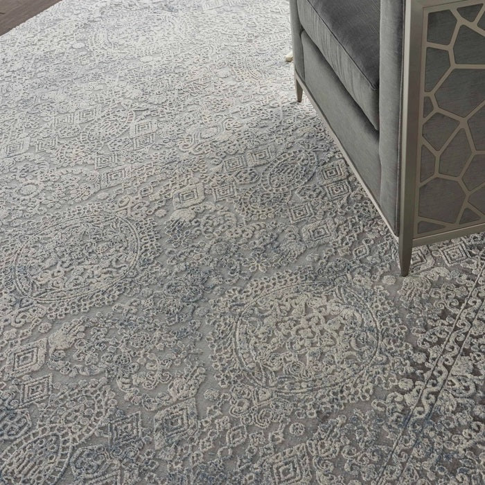 RUSTIC TEXTURES RUS09 IVORY/LIGHT BLUE