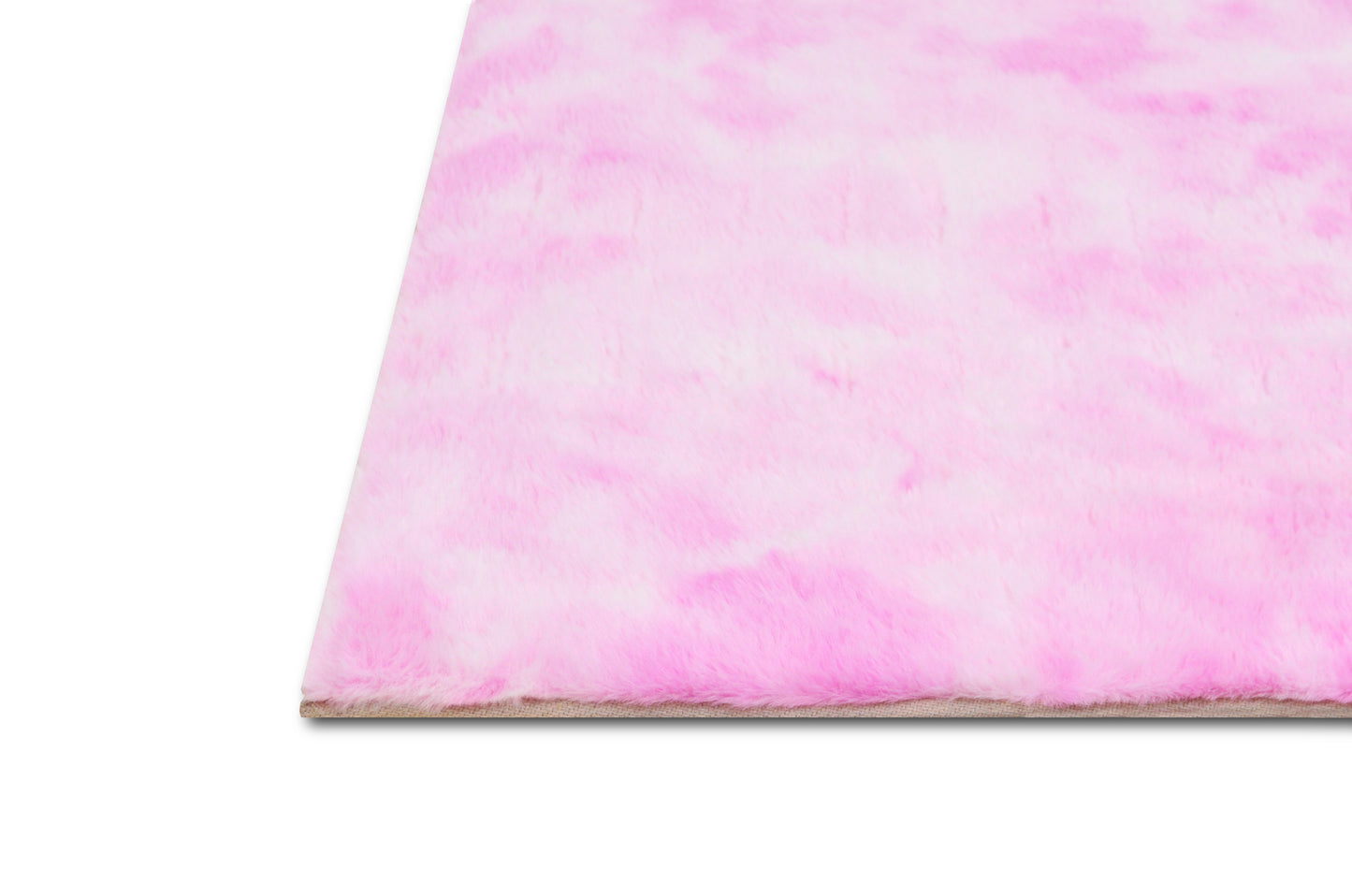 RABBIT FUR TIE DYE PINK