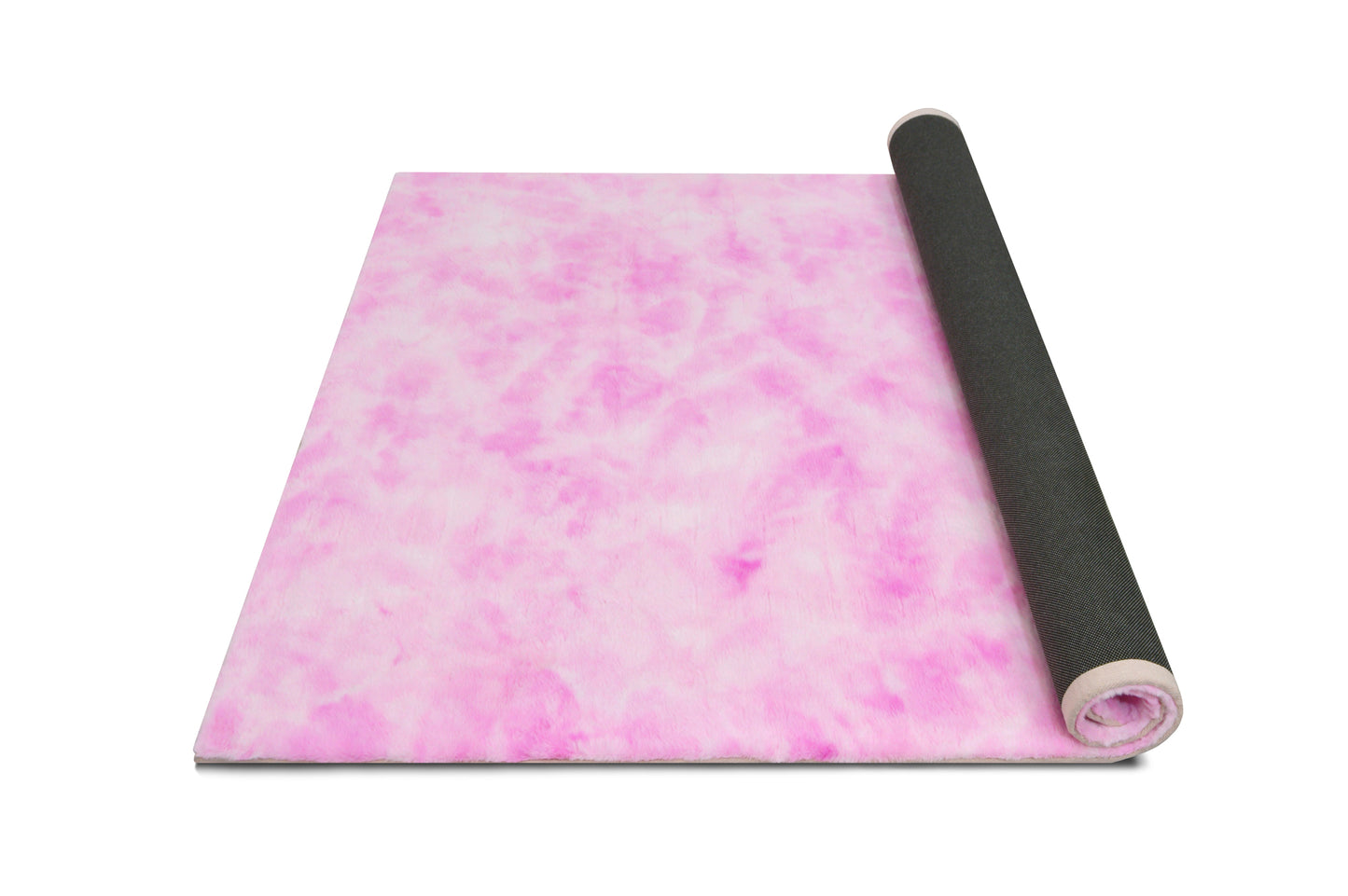 RABBIT FUR TIE DYE PINK