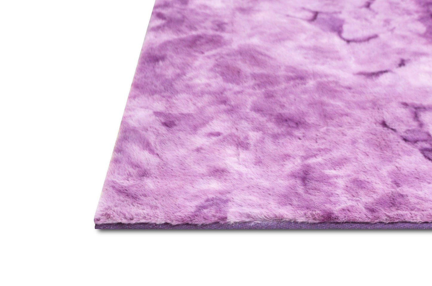 RABBIT FUR TIE DYE PURPLE