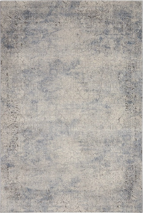 RUSTIC TEXTURES RUS09 IVORY/LIGHT BLUE