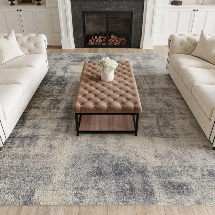 RUSTIC TEXTURES RUS02 BLUE/IVORY