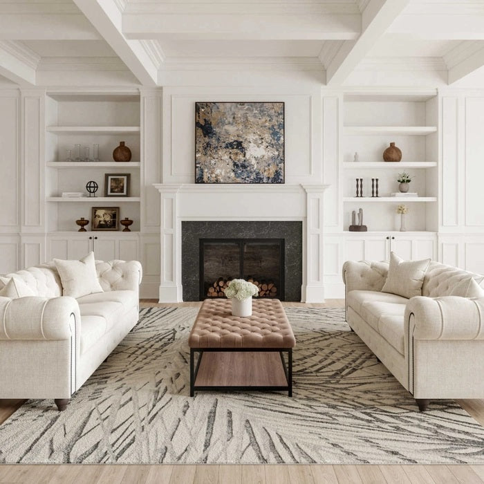 RUSTIC TEXTURES RUS17 IVORY/GREY